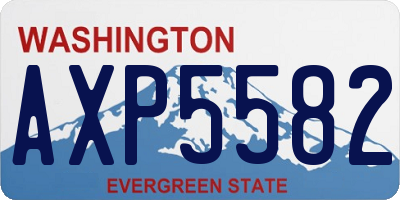 WA license plate AXP5582