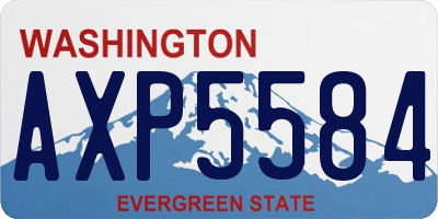 WA license plate AXP5584