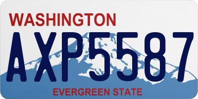 WA license plate AXP5587
