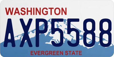 WA license plate AXP5588