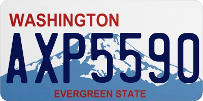 WA license plate AXP5590