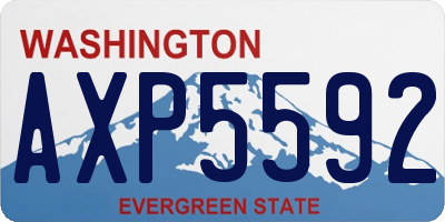 WA license plate AXP5592