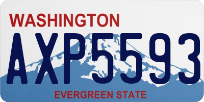 WA license plate AXP5593