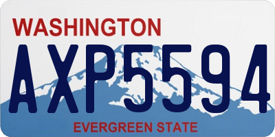 WA license plate AXP5594