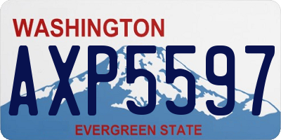 WA license plate AXP5597