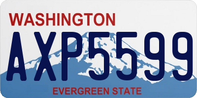 WA license plate AXP5599