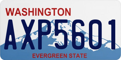 WA license plate AXP5601