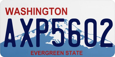 WA license plate AXP5602