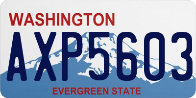 WA license plate AXP5603
