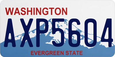 WA license plate AXP5604