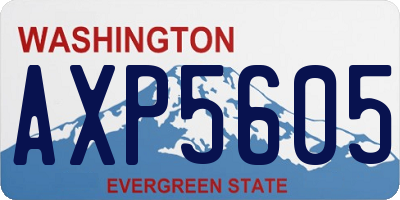 WA license plate AXP5605