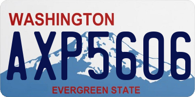 WA license plate AXP5606