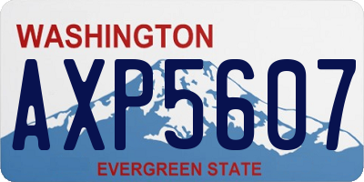WA license plate AXP5607
