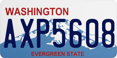 WA license plate AXP5608
