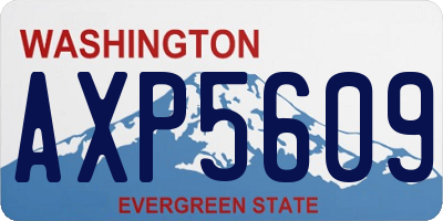 WA license plate AXP5609