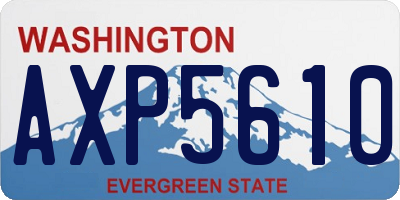 WA license plate AXP5610