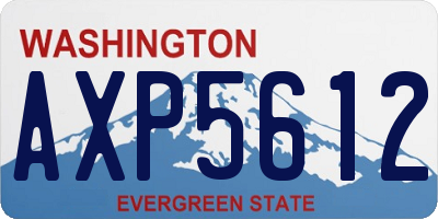 WA license plate AXP5612