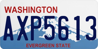 WA license plate AXP5613