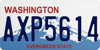 WA license plate AXP5614