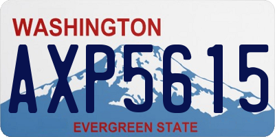 WA license plate AXP5615