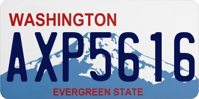 WA license plate AXP5616