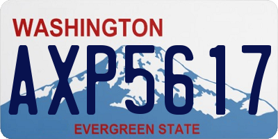 WA license plate AXP5617