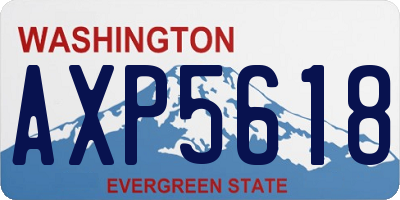 WA license plate AXP5618