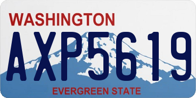 WA license plate AXP5619