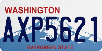 WA license plate AXP5621