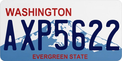 WA license plate AXP5622