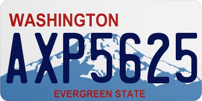 WA license plate AXP5625