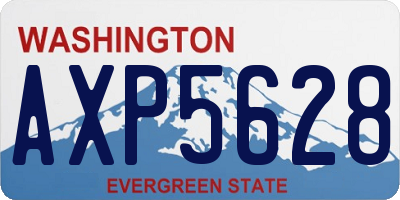 WA license plate AXP5628