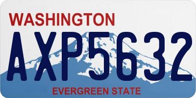 WA license plate AXP5632