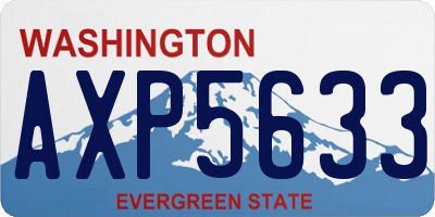 WA license plate AXP5633