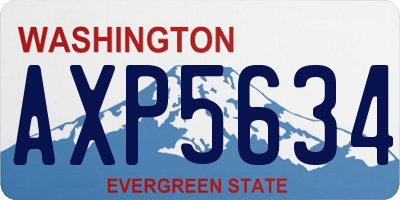 WA license plate AXP5634