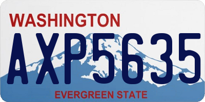 WA license plate AXP5635