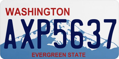 WA license plate AXP5637