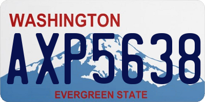 WA license plate AXP5638