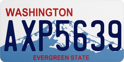WA license plate AXP5639