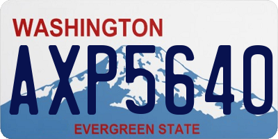 WA license plate AXP5640