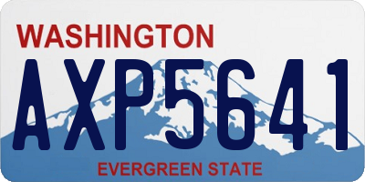 WA license plate AXP5641