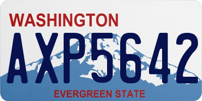 WA license plate AXP5642
