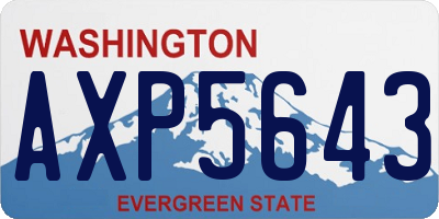 WA license plate AXP5643