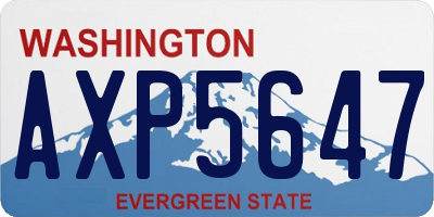 WA license plate AXP5647