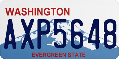 WA license plate AXP5648