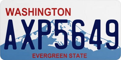 WA license plate AXP5649