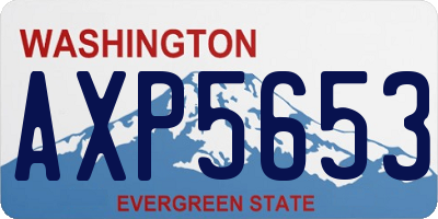 WA license plate AXP5653