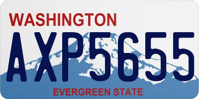WA license plate AXP5655