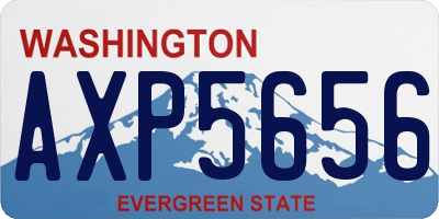 WA license plate AXP5656