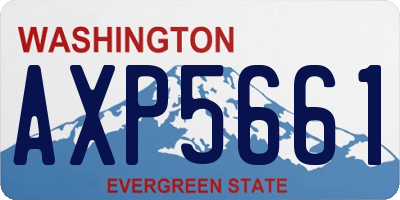 WA license plate AXP5661